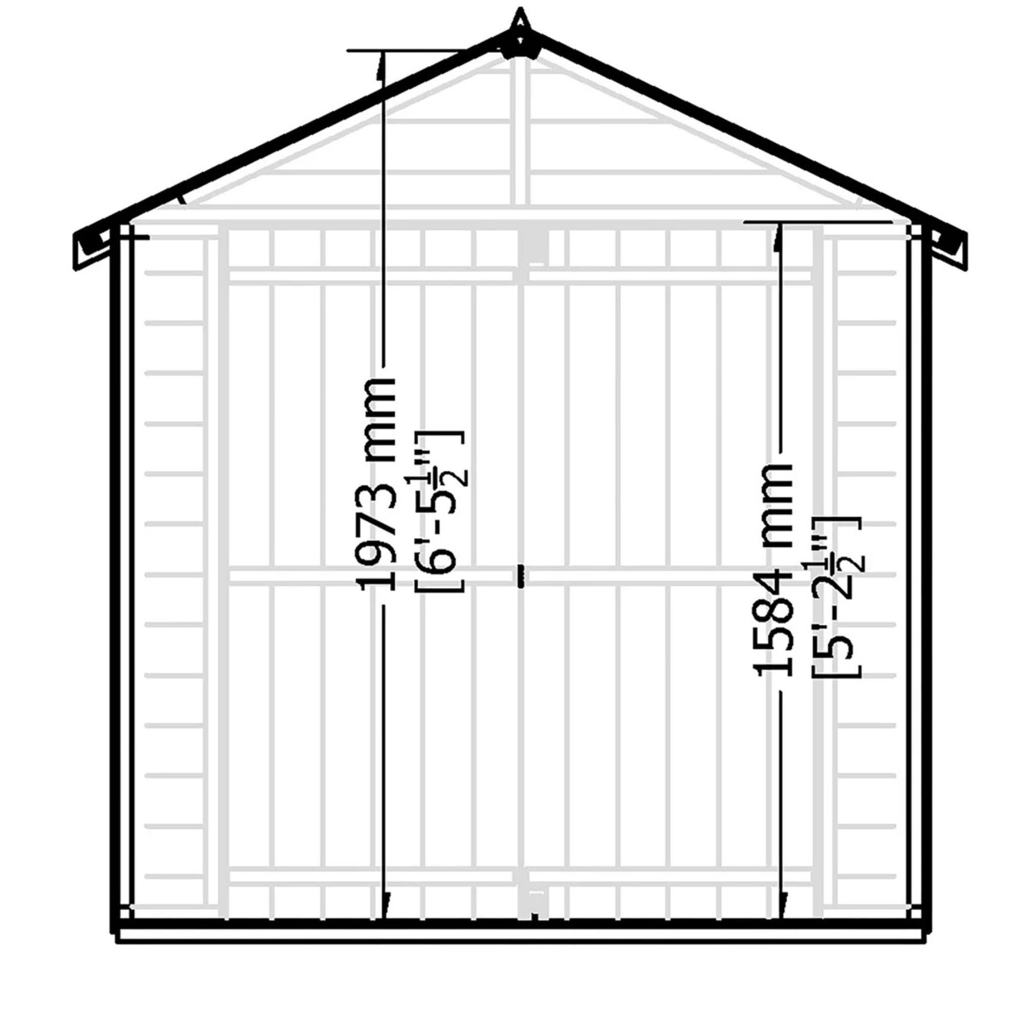 Shire Bute Shiplap Apex Double Door 4x6 Garden Life Stores