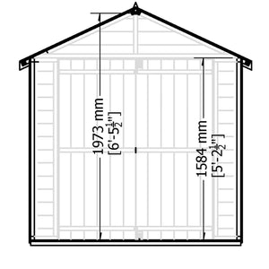 Shire Bute Shiplap Apex Double Door 4x6 Garden Life Stores