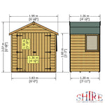 Shire Bute Shiplap Apex Double Door 4x6 Garden Life Stores