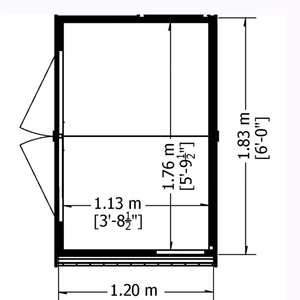 Shire Bute Shiplap Apex Double Door 4x6 Garden Life Stores