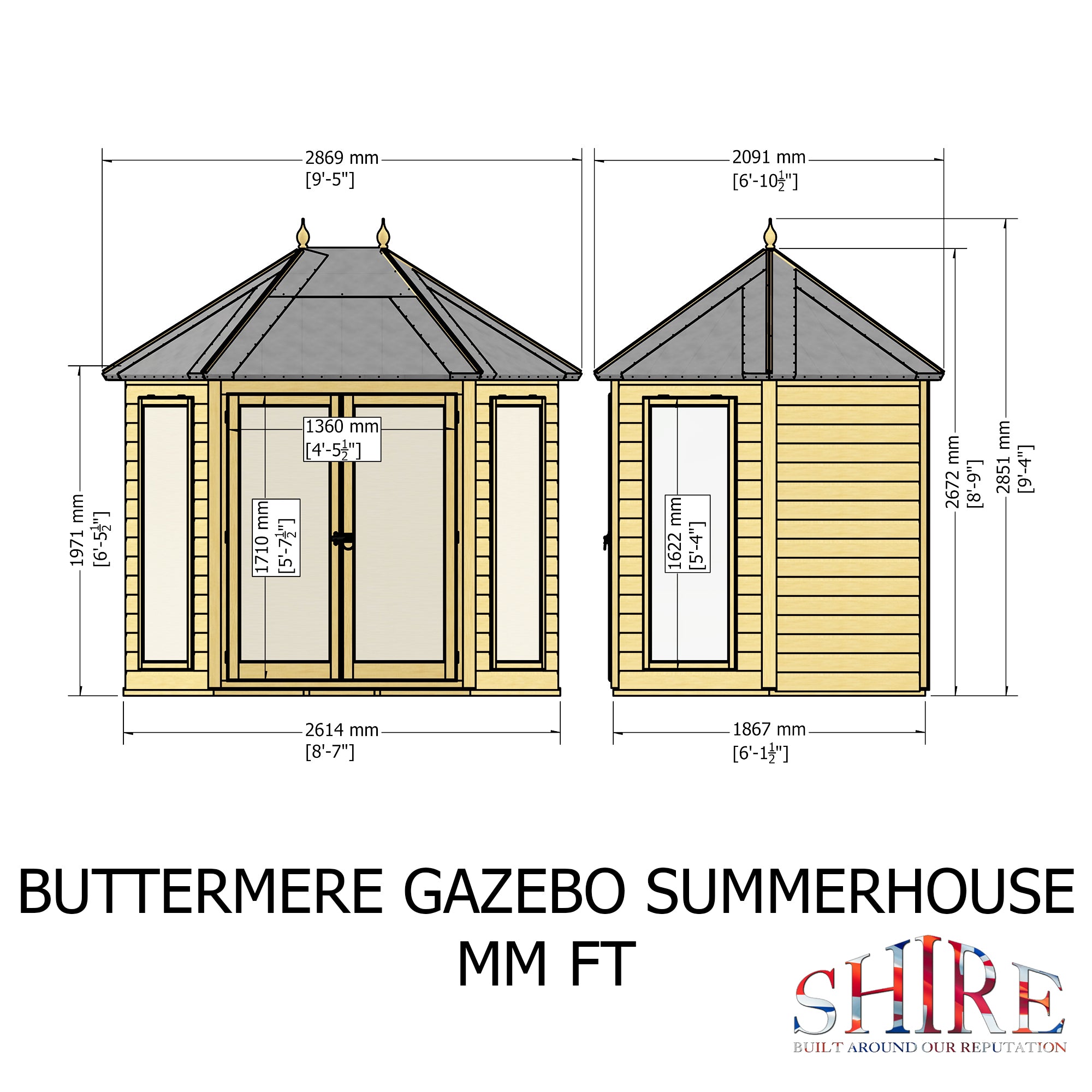 Shire Buttermere 8x6 Summerhouse – Elegant & Spacious Garden Retreat | Garden Life Stores