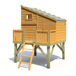 Shire Command Post with Platform Playhouse + Slide 6x4