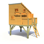 Shire Command Post with Platform Playhouse + Slide 6x4