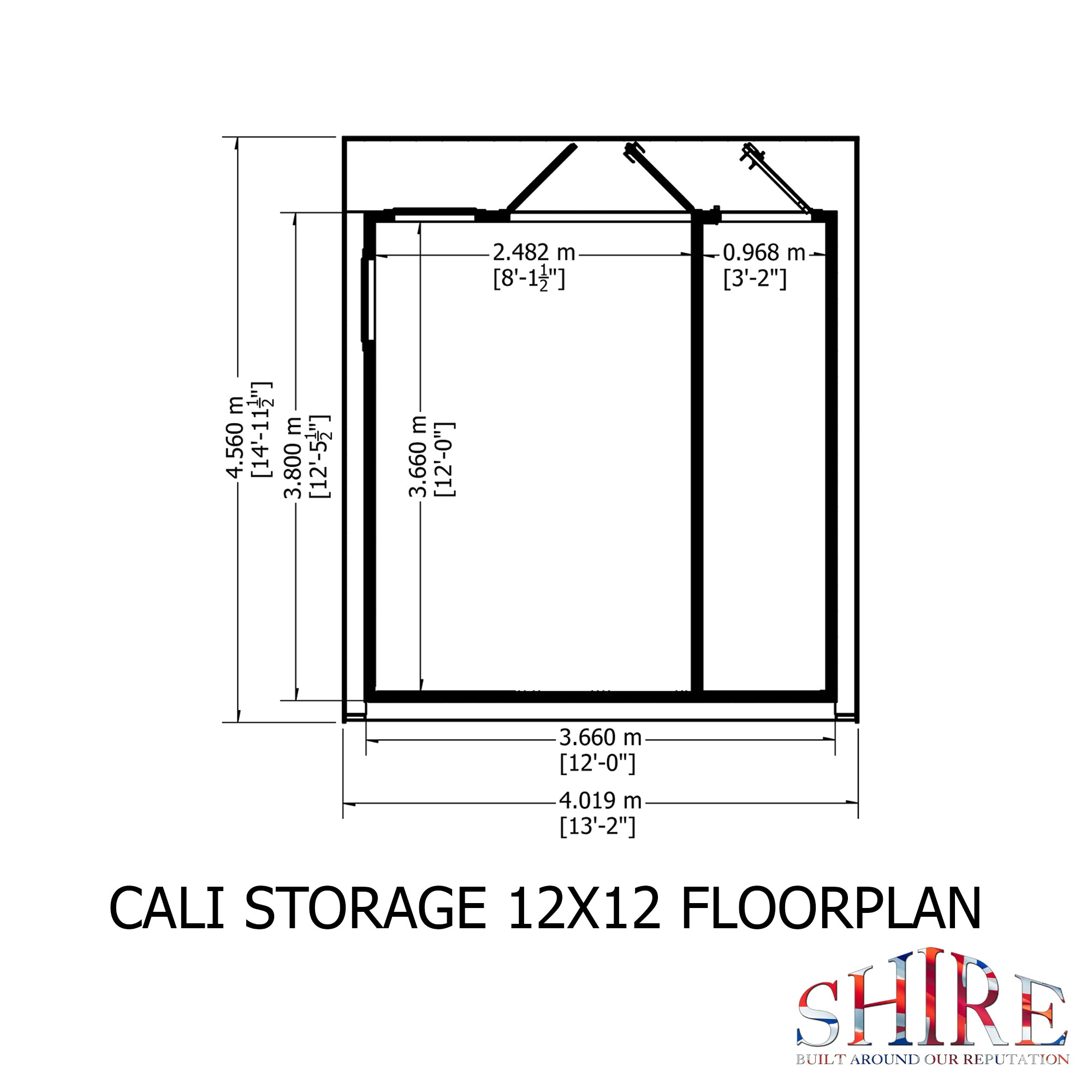 Shire Cali Garden Home Office 12x12 with Storage