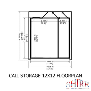 Shire Cali Garden Home Office 12x12 with Storage