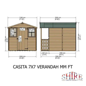 Shire Casita Shed + Veranda 7x7