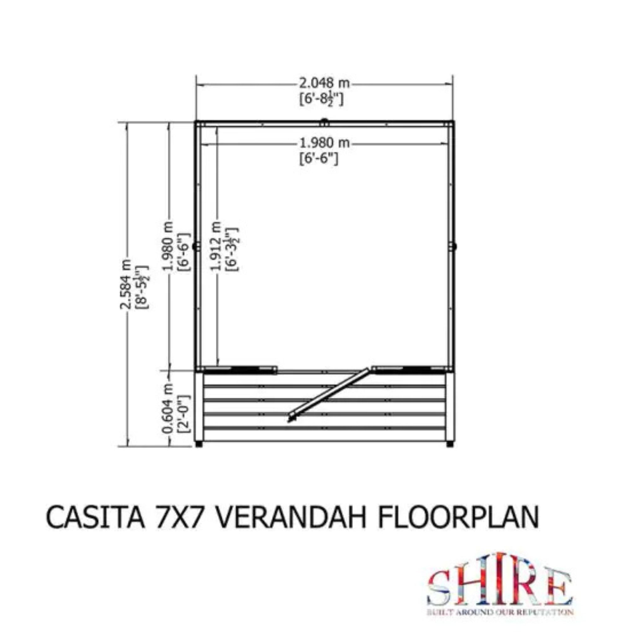 Shire Casita Shed + Veranda 7x7