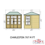 Shire Charleston Summerhouse with Hipped Roof 7x7