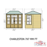 Shire Charleston Summerhouse with Hipped Roof 7x7