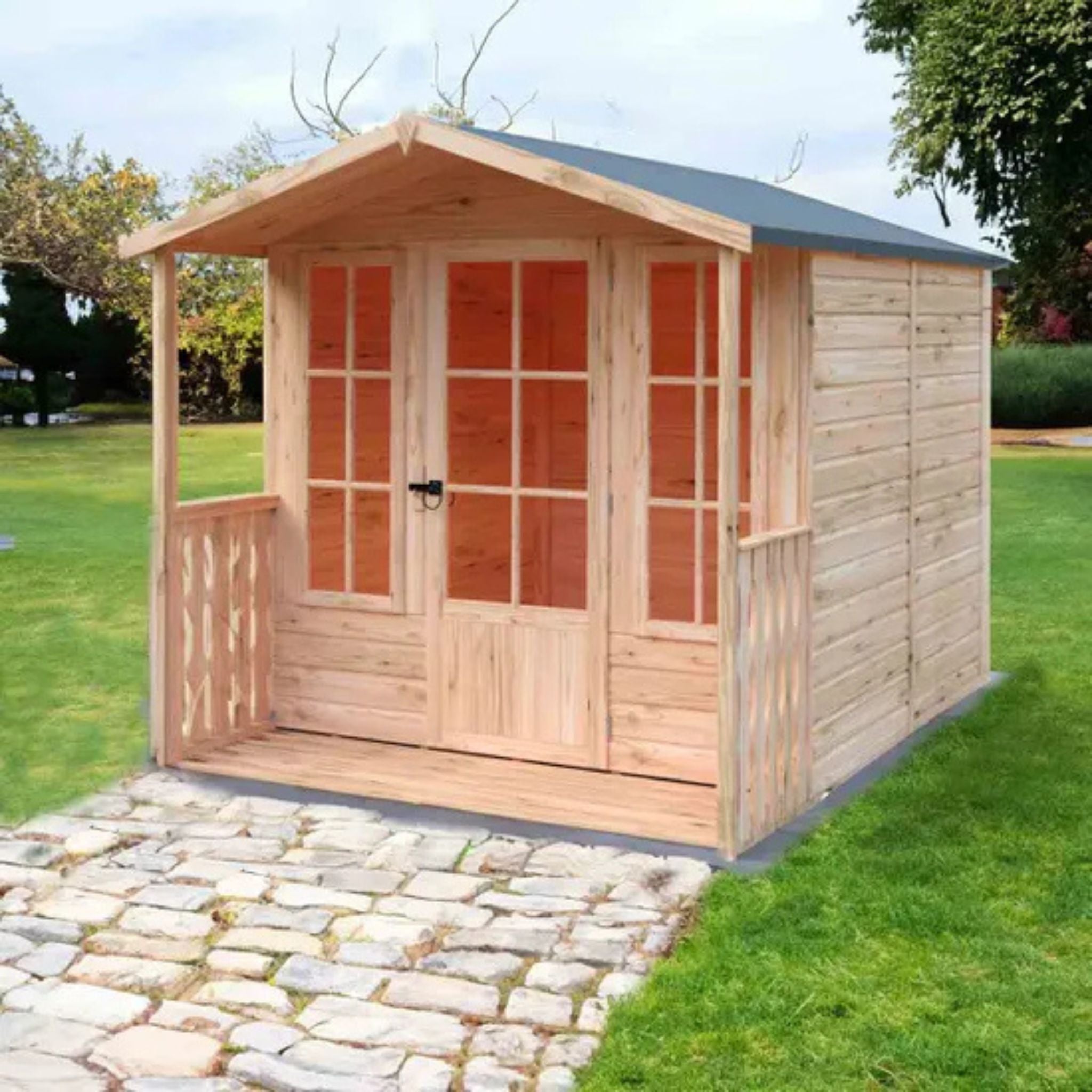 Shire Chatsworth 7x7 Summerhouse with Veranda | Garden Life Stores