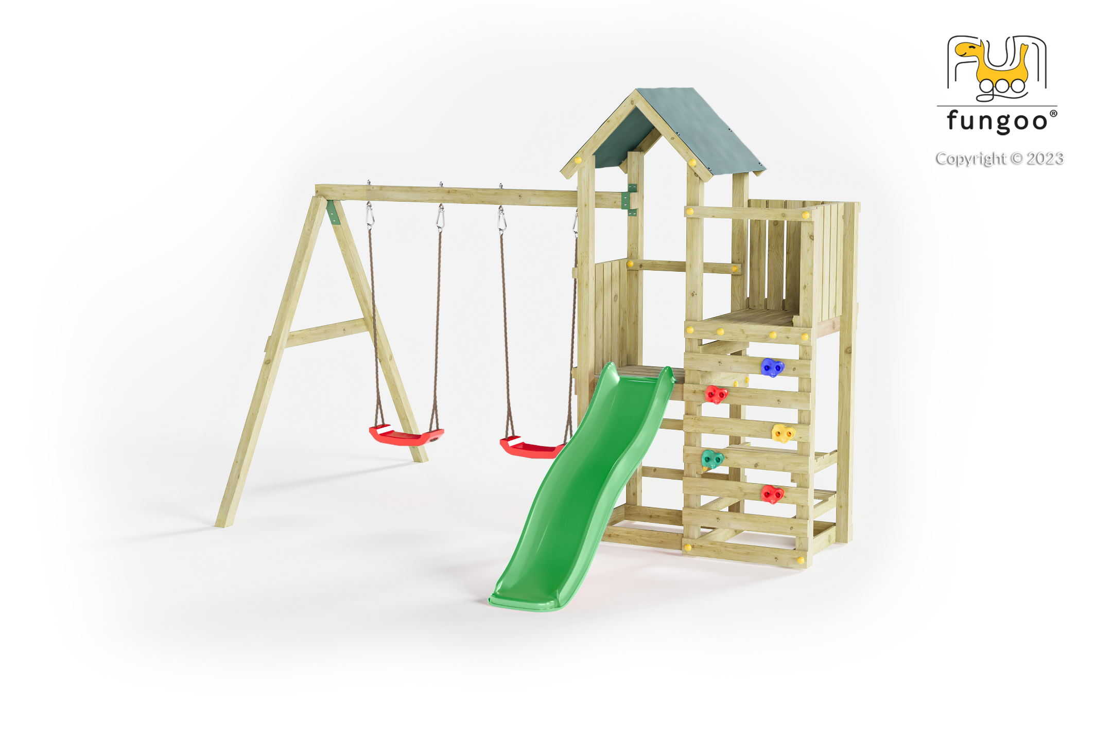 Shire Chester Kids Wooden Multi Play Set Equipment