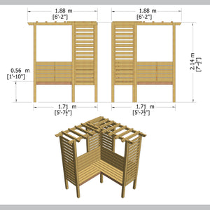 Shire Pressure Treated Clematis Corner Arbour - Garden Life Stores. 