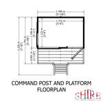 Shire Command Post with Platform Playhouse + Slide 6x4