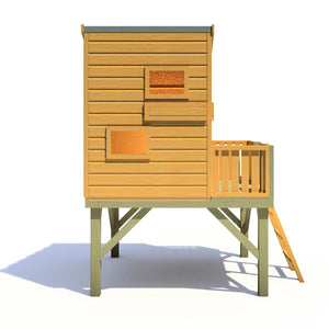 Shire Command Post Playhouse with Platform 6x4 & Slide – Adventure-Filled Play Space for Kids | Garden Life Stores