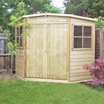 Shire Corner Pressure Treated Double Door Shed 7x7