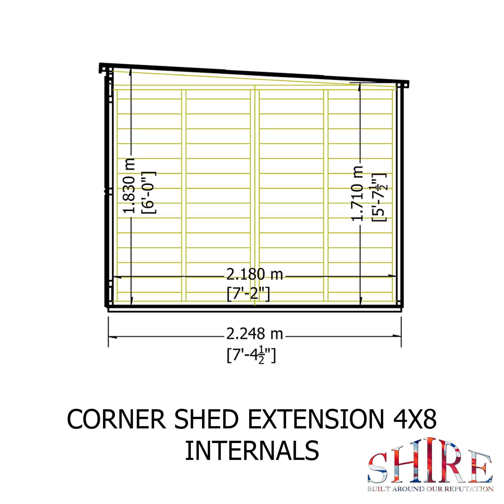 Shire Barclay Summerhouse with Side Shed - 8x12