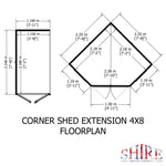 Shire Hampton Summerhouse with Side Shed 8x12