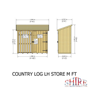 Shire Country Log and Tool Store 5x2 – Wooden Firewood & Garden Storage | Garden Life Stores