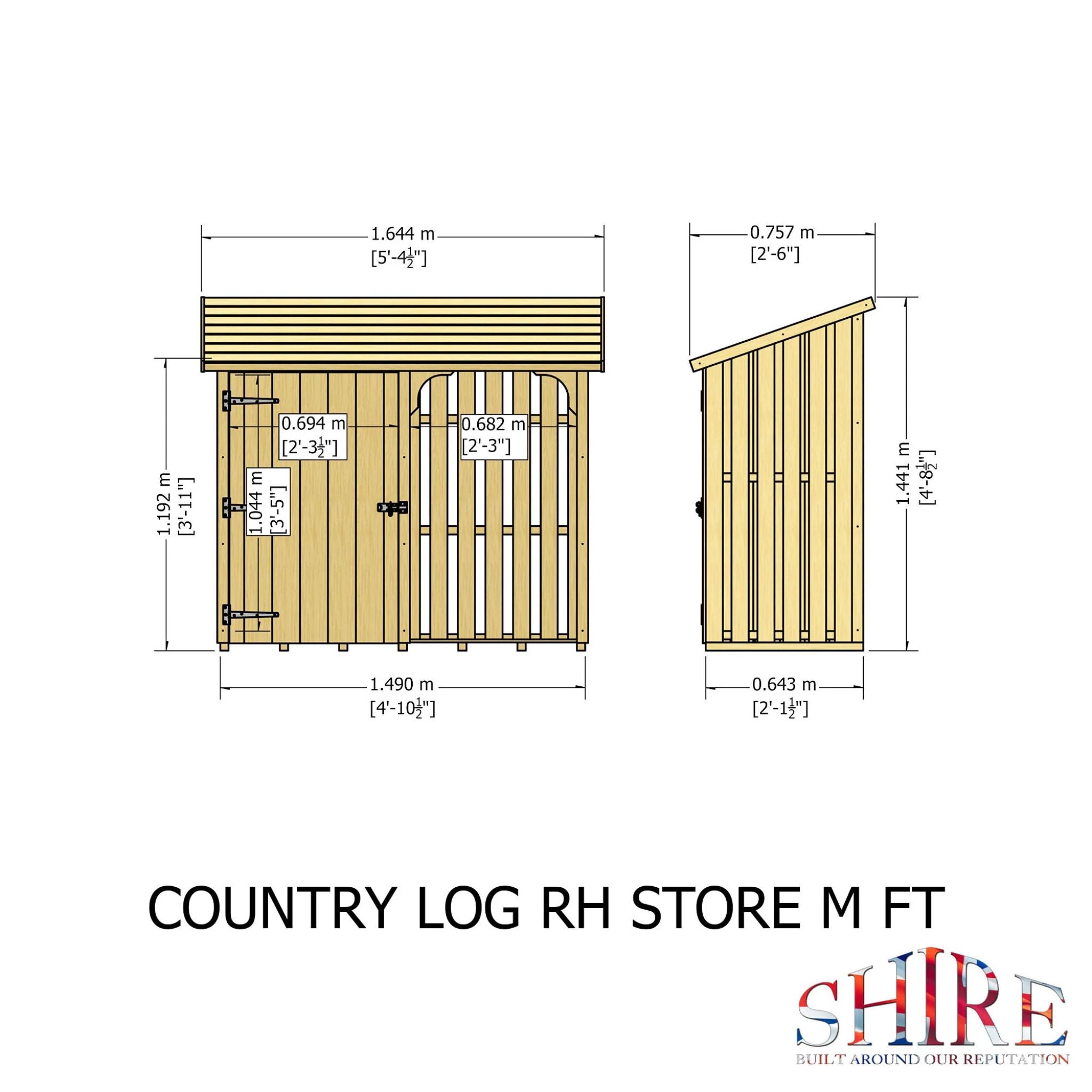 Shire Country Log and Tool Store 5x2 – Wooden Firewood & Garden Storage | Garden Life Stores