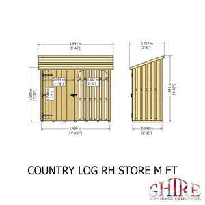 Shire Country Log and Tool Store 5x2 – Wooden Firewood & Garden Storage | Garden Life Stores