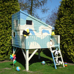 Shire Command Post with Platform Playhouse + Slide 6x4