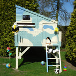 Shire Command Post with Platform Playhouse + Slide 6x4