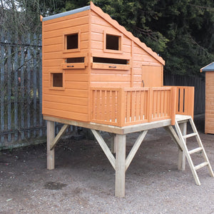 Shire Command Post with Platform Playhouse + Slide 6x4