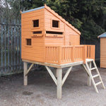 Shire Command Post with Platform Playhouse + Slide 6x4