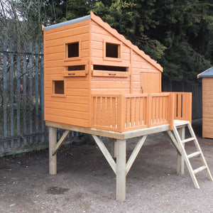 Shire Command Post with Platform Playhouse + Slide 6x4