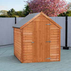 Shire Overlap Dipped Apex Wooden Garden Shed with window 7x5 - Garden Life Stores. 