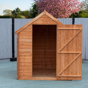 Shire Overlap Dipped Apex Wooden Garden Shed with window 7x5 - Garden Life Stores. 