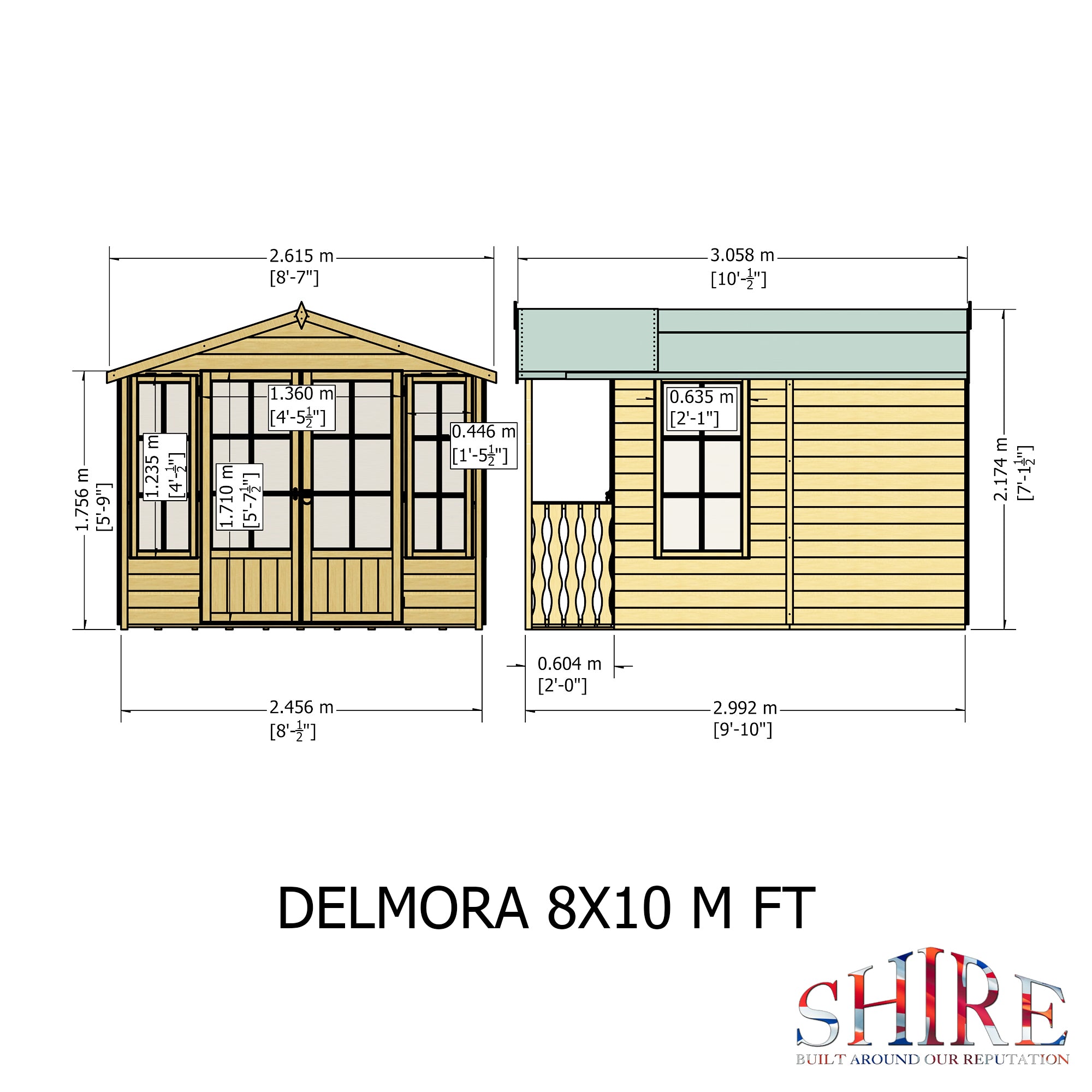 Shire Delmora with Verandah Summerhouse 8x10