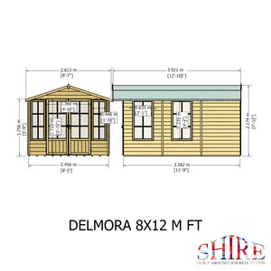 Shire Delmora with Verandah Summerhouse 8x12
