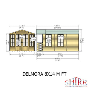 Shire Delmora with Verandah Summerhouse 8x14