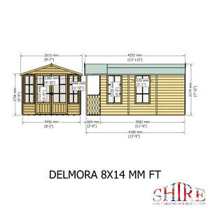 Shire Delmora with Verandah Summerhouse 8x14