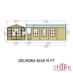 Shire Delmora with Verandah Summerhouse 8x18