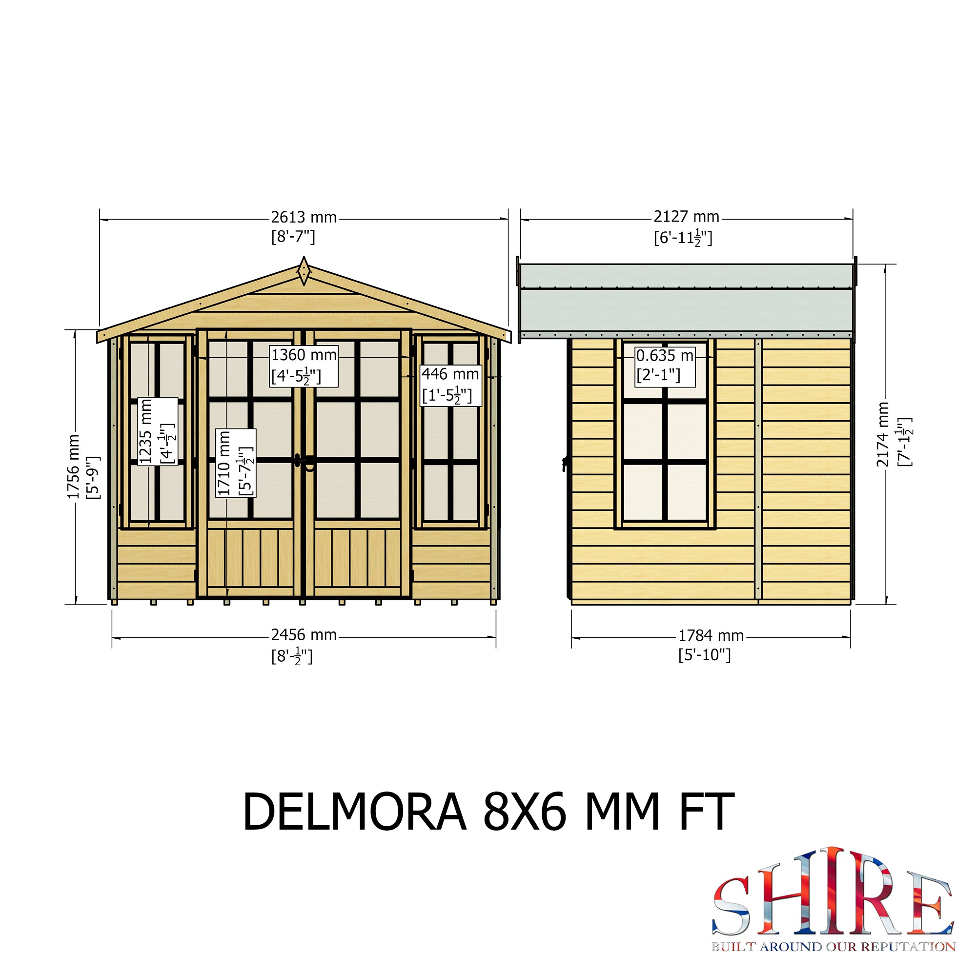 Shire Delmora 8x6 Summerhouse – Stylish & Versatile Garden Retreat | Garden Life Stores