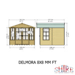 Shire Delmora Summerhouse 8x8