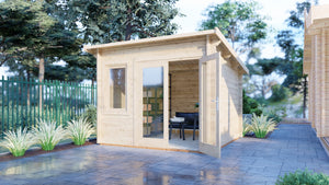 Shire Elm 44mm Log Cabin 10x10