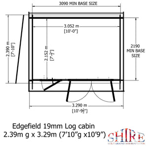 Shire Edgefield 19mm Log Cabin 11x8