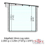 Shire Edgefield 19mm Log Cabin 11x8