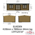 Shire Elveden 44mm Log Cabin 14x26