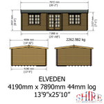 Shire Elveden 44mm Log Cabin 14x26