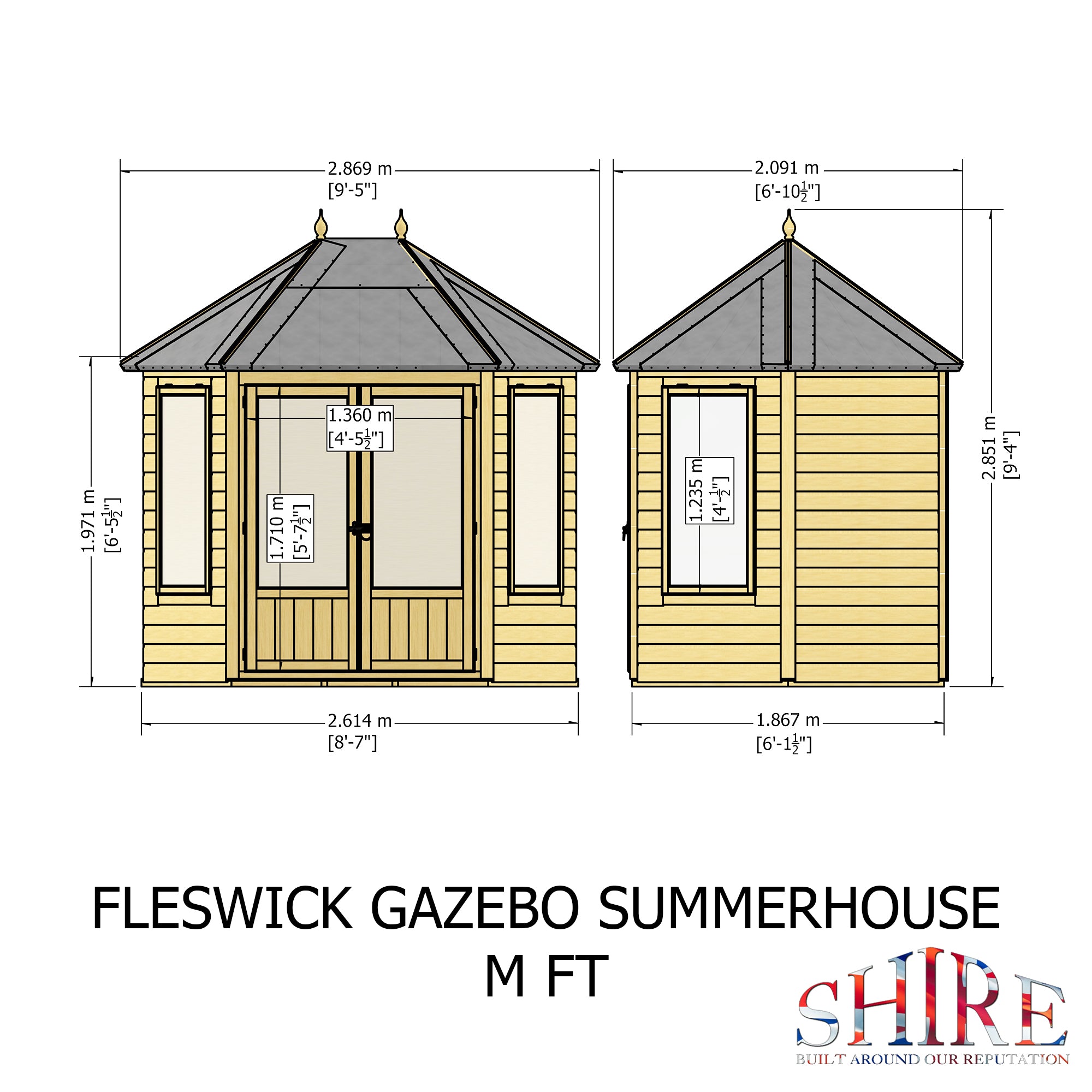 Shire Fleswick 8x6 Summerhouse – Classic Charm and Comfort for Your Garden | Garden Life Stores