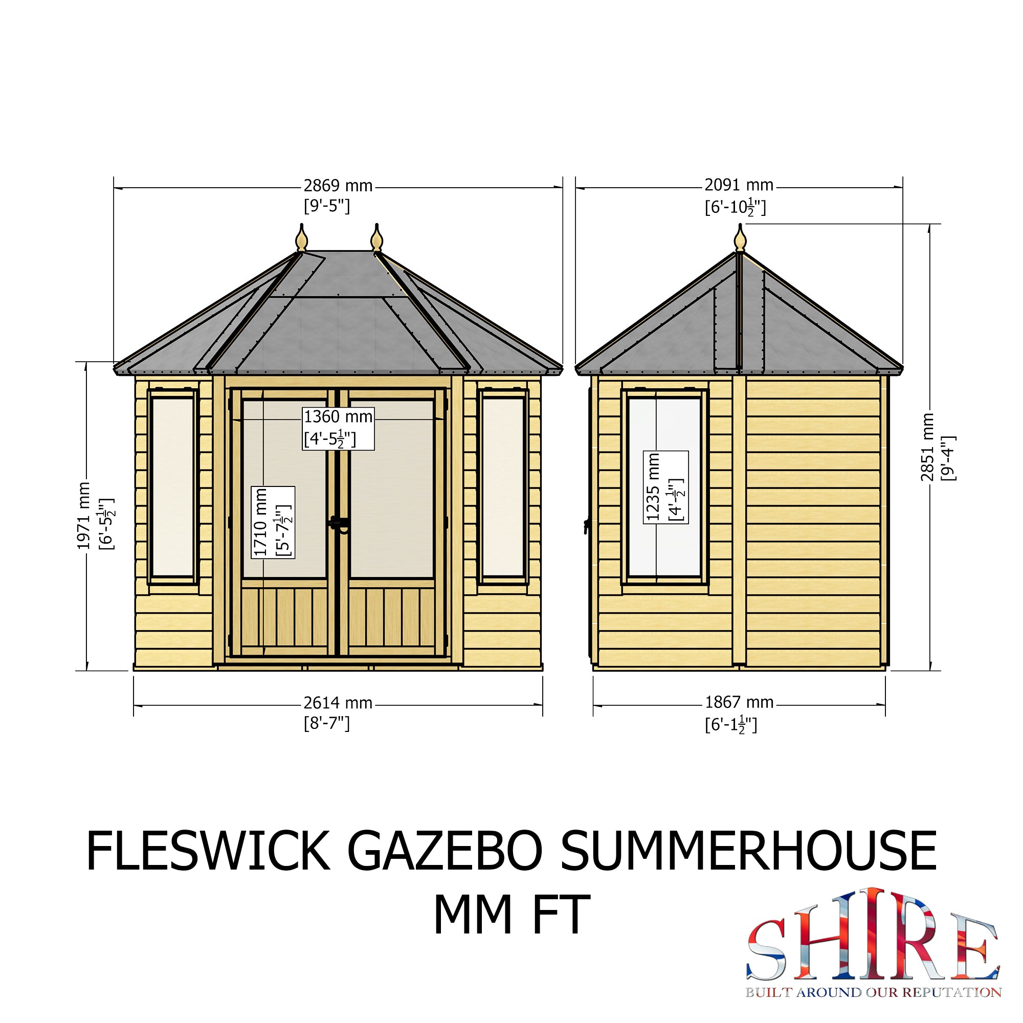 Shire Fleswick 8x6 Summerhouse – Classic Charm and Comfort for Your Garden | Garden Life Stores