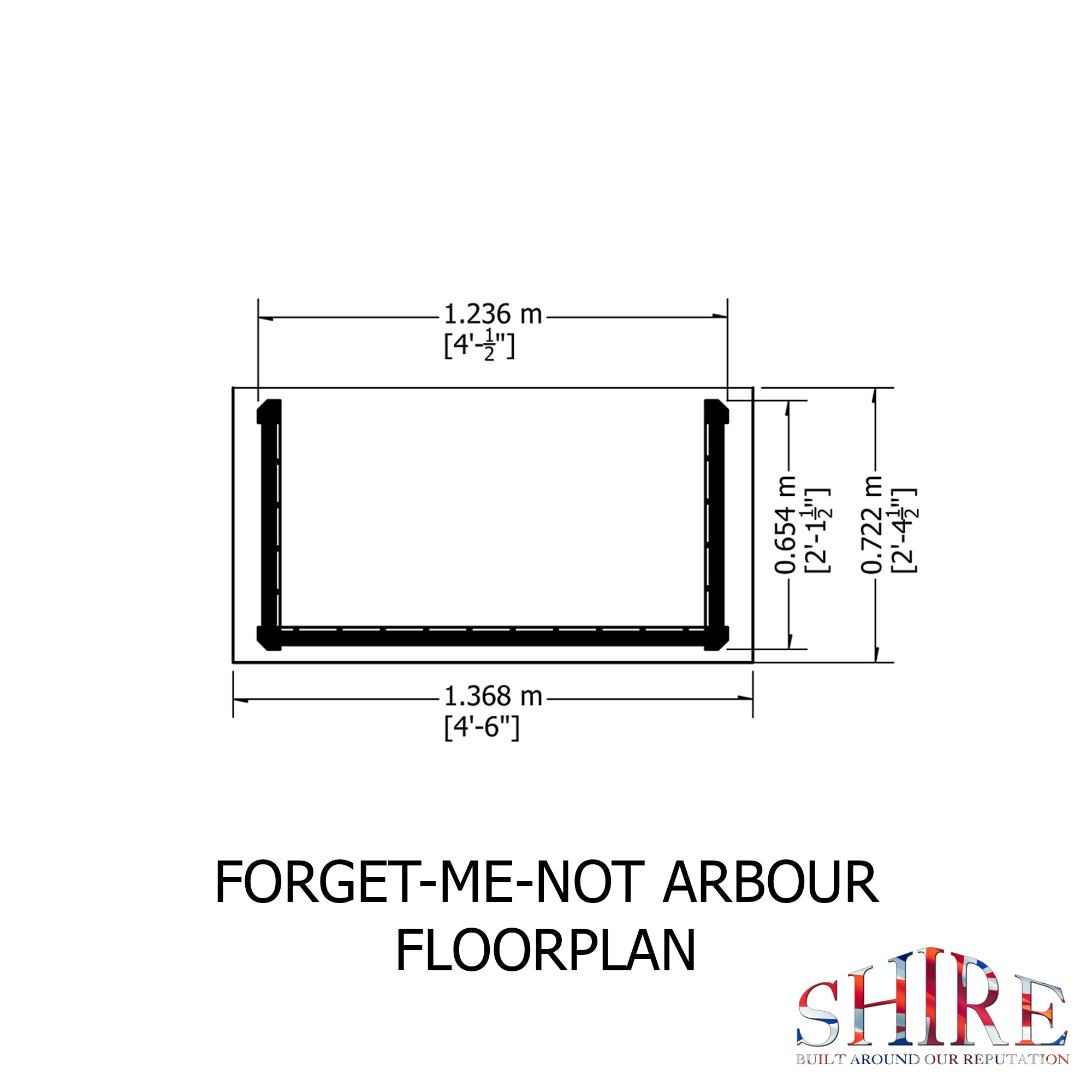 Shire Pressure Treated Forget Me Not Arbour - Garden Life Stores. 