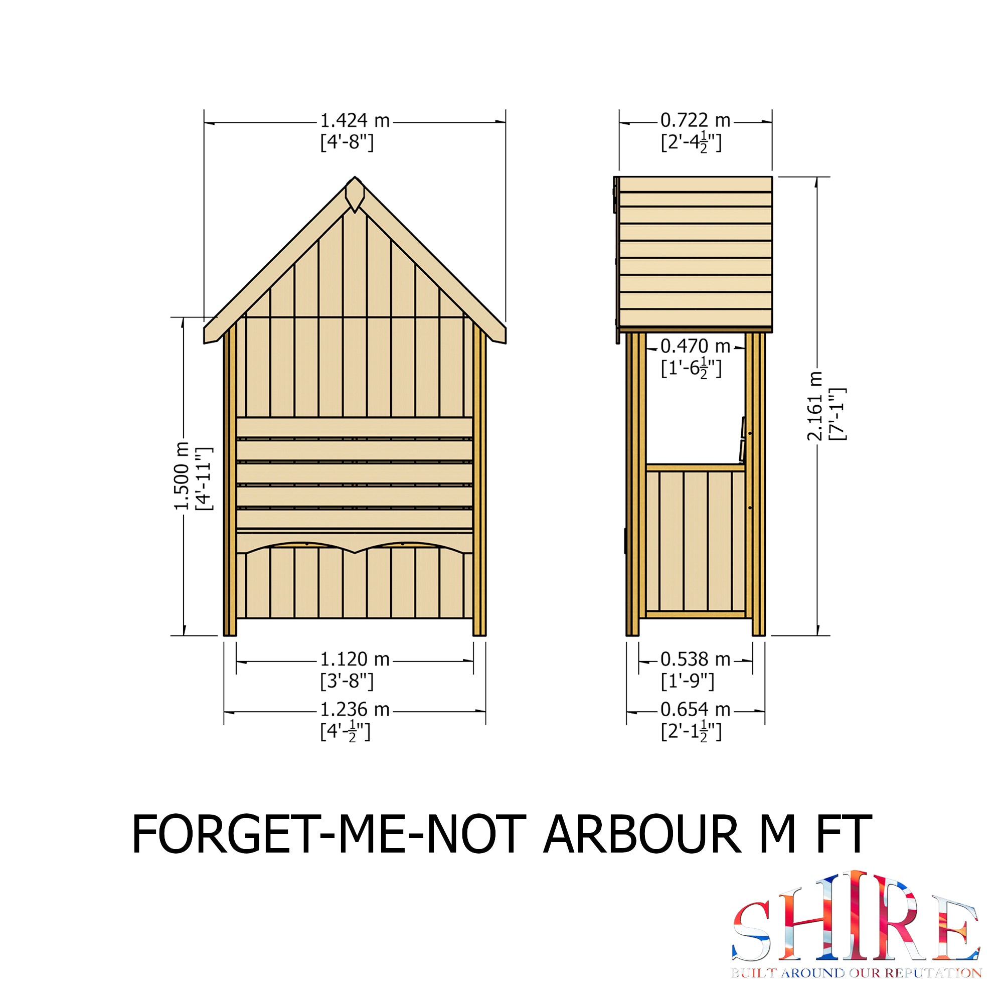 Shire Pressure Treated Forget Me Not Arbour - Garden Life Stores. 