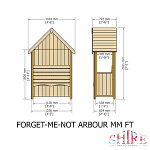 Shire Pressure Treated Forget Me Not Arbour - Garden Life Stores. 