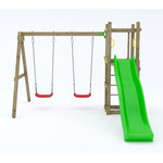 Shire Rumble Ridge Rock Wall Climbing Frame with Double Swing