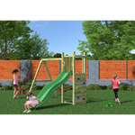 Shire Rumble Ridge Rock Wall Climbing Frame with Double Swing